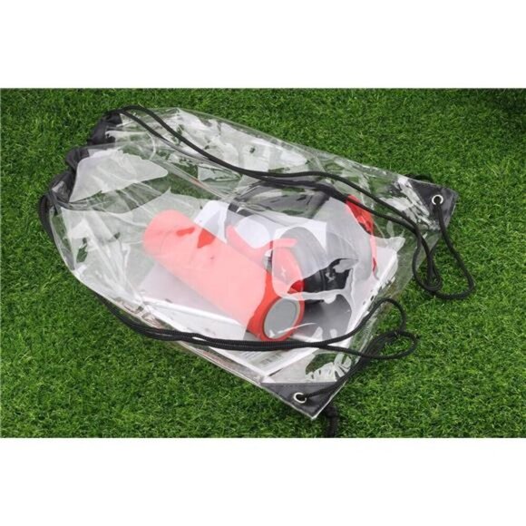 2 Pieces Clear Drawstring Bags, Waterproof Small Clear Bag for Stadium Colleges - Picture 3 of 7